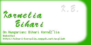 kornelia bihari business card